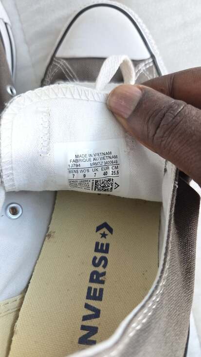 Converse Chuck Taylor All Star Low Top Charcoal Grey Canvas Sneakers Unisex Size - Picture 6 of 6